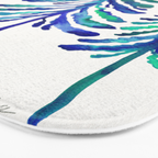 Pine Trees - Navy & Turquoise Palette Bath Mat Gallery Image 3