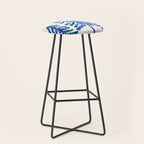 Pine Trees - Navy & Turquoise Palette Stool Gallery Image 1