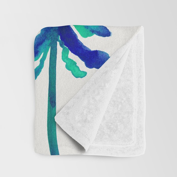 Pine Trees - Navy & Turquoise Palette Throw Blanket Gallery Image 3
