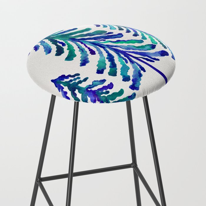 Pine Trees - Navy & Turquoise Palette Stool Gallery Image 2