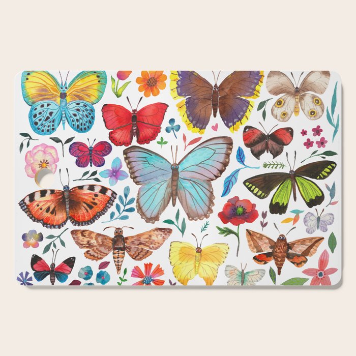Cutie Butterfly Family - darkbg Cutting Board Gallery Image 1