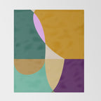 shapes mid century autumn 21 Throw Blanket Gallery Image 2