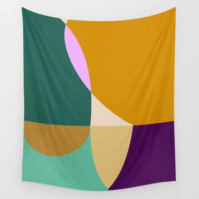 shapes mid century autumn 21 Wall Tapestry Gallery Image 4