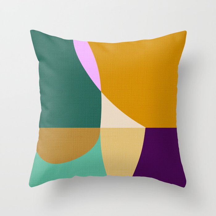 shapes mid century autumn 21 Throw Pillow Gallery Image 6