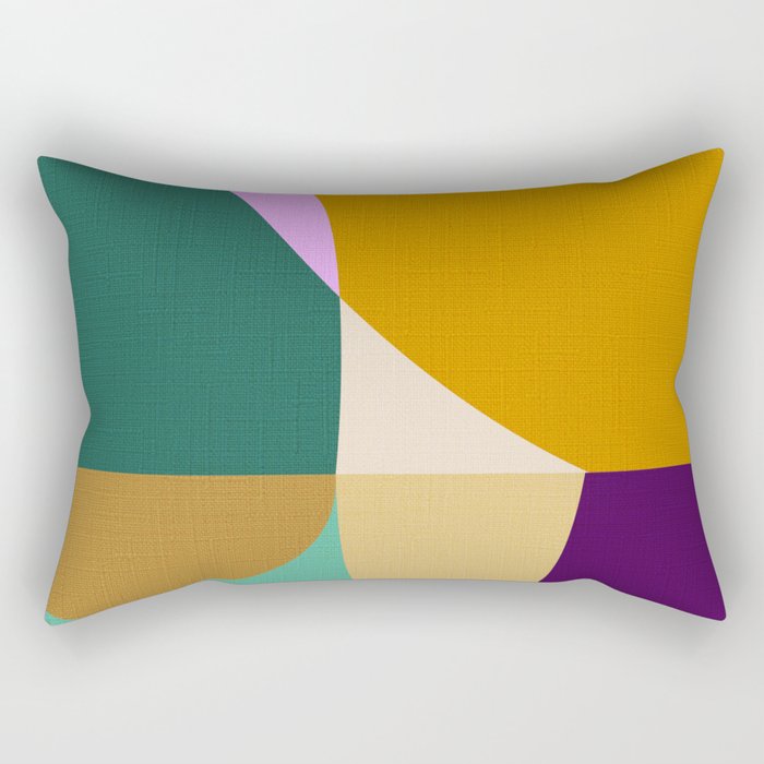 shapes mid century autumn 21 Rectangular Pillow Gallery Image 2