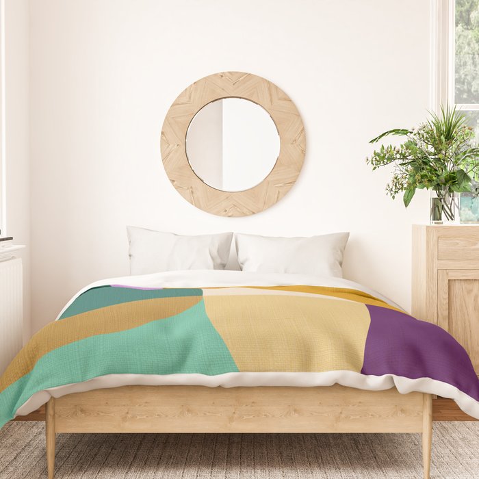 shapes mid century autumn 21 Duvet Cover Gallery Image 3
