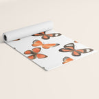Orange Butterflies Yoga Mat Gallery Image 2