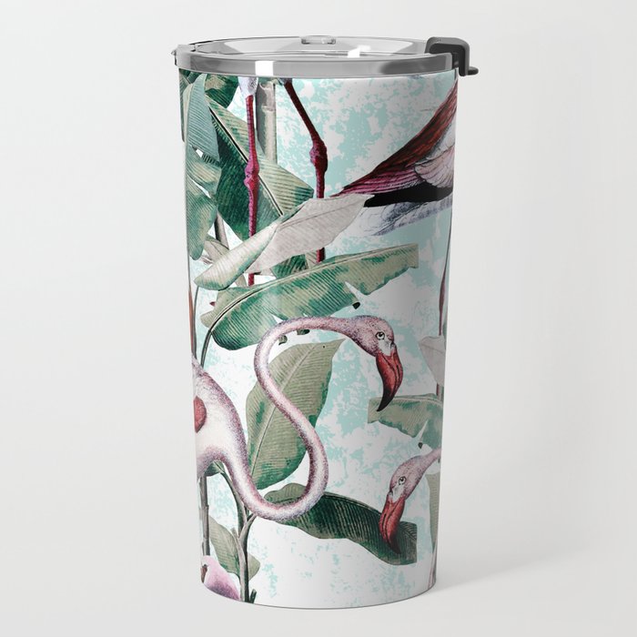 Floral and Flamingo VIII Travel Mug Gallery Image 2