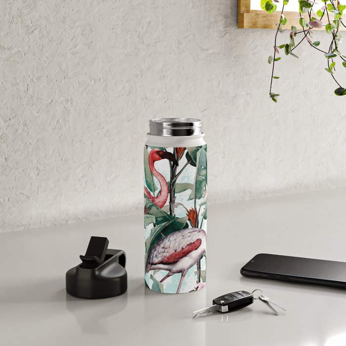 Floral and Flamingo VIII Water Bottle Gallery Image 5