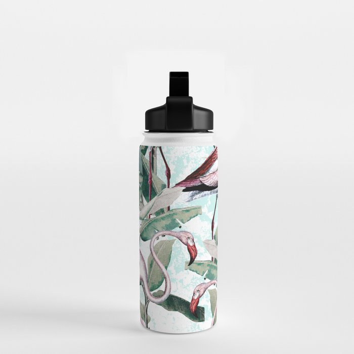 Floral and Flamingo VIII Water Bottle Gallery Image 2