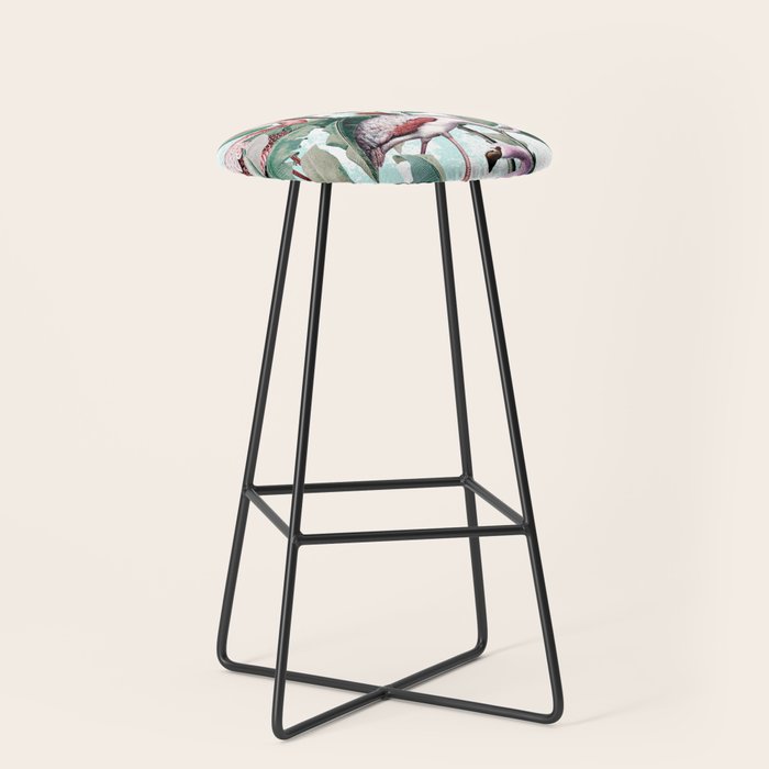 Floral and Flamingo VIII Stool Gallery Image 1