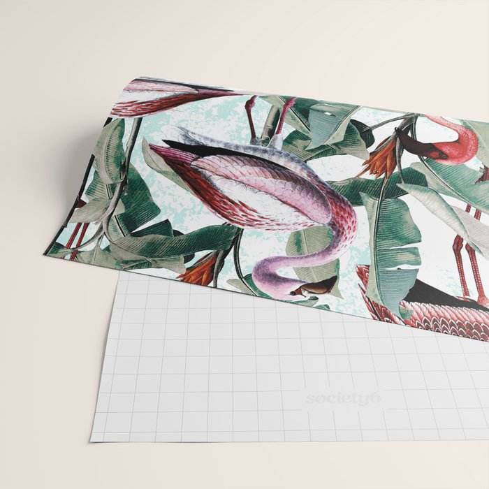 Floral and Flamingo VIII Wrapping Paper Gallery Image 2