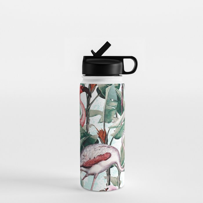 Floral and Flamingo VIII Water Bottle Gallery Image 1