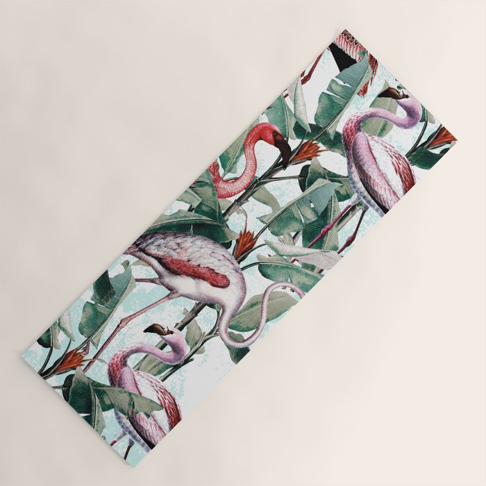 Floral and Flamingo VIII Yoga Mat Gallery Image 1
