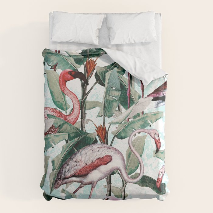 Floral and Flamingo VIII Duvet Cover Gallery Image 6