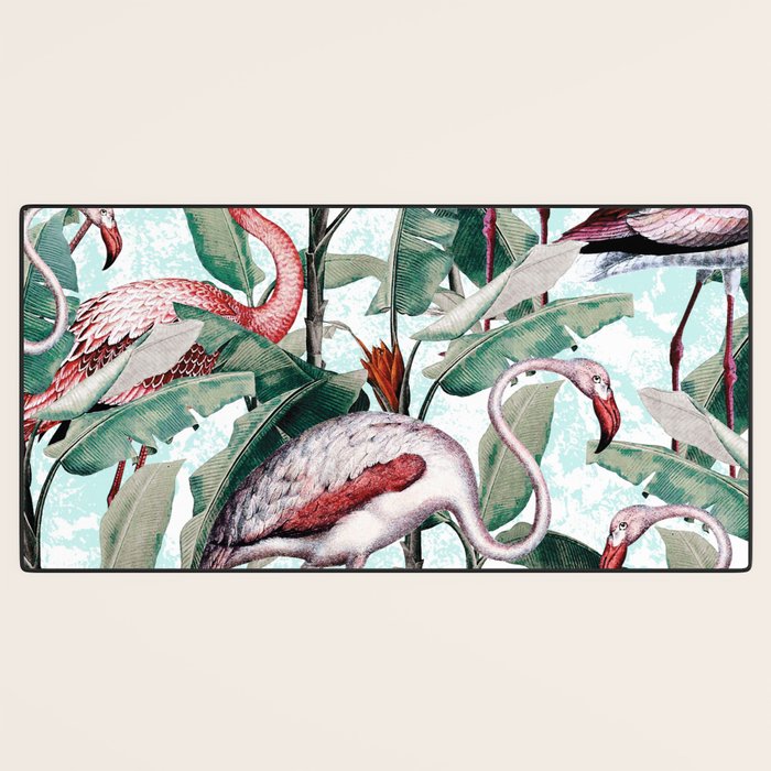 Floral and Flamingo VIII Desk Mat Gallery Image 3