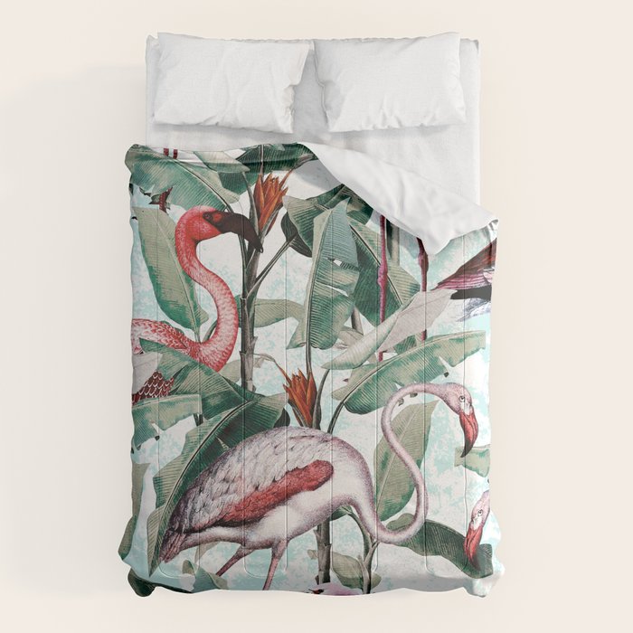 Floral and Flamingo VIII Comforter Gallery Image 6
