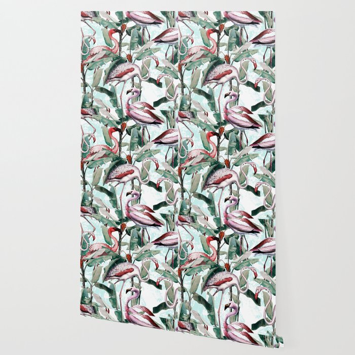 Floral and Flamingo VIII Wallpaper Gallery Image 2