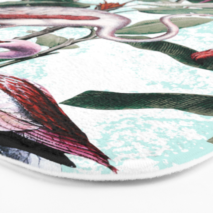 Floral and Flamingo VIII Bath Mat Gallery Image 3