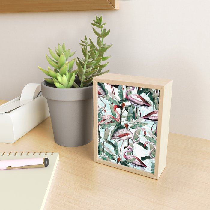 Floral and Flamingo VIII Mini Art Print Gallery Image 2