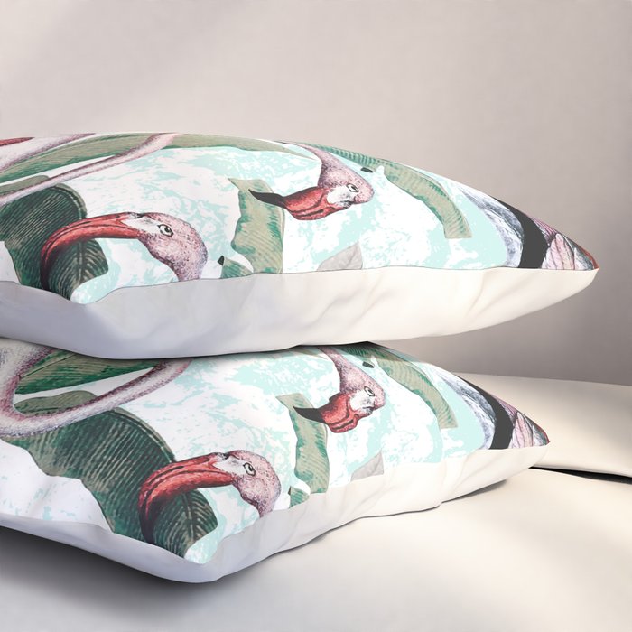 Floral and Flamingo VIII Pillow Sham Gallery Image 3