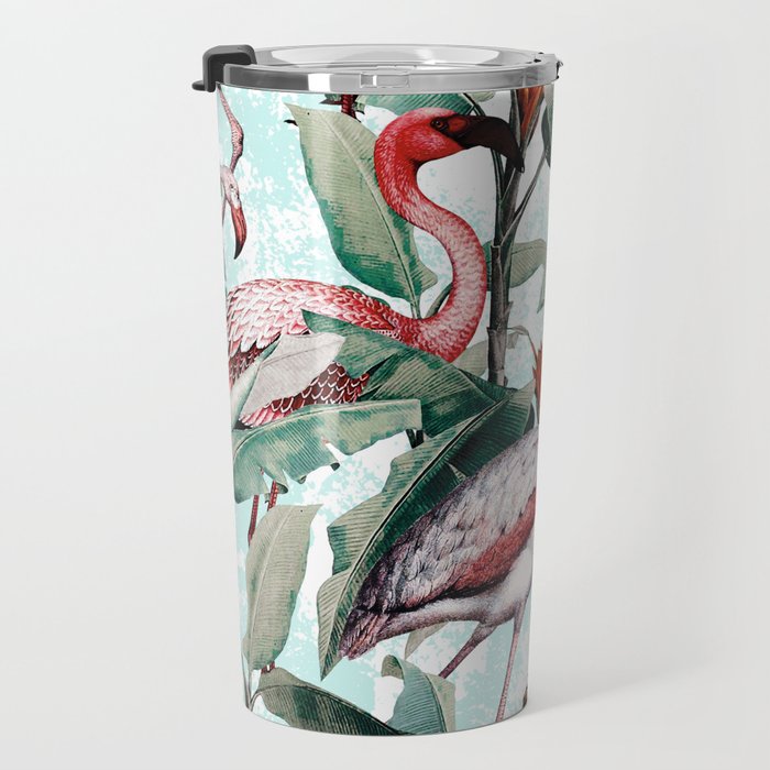 Floral and Flamingo VIII Travel Mug Gallery Image 3
