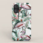 Floral and Flamingo VIII iPhone Case Gallery Image 1