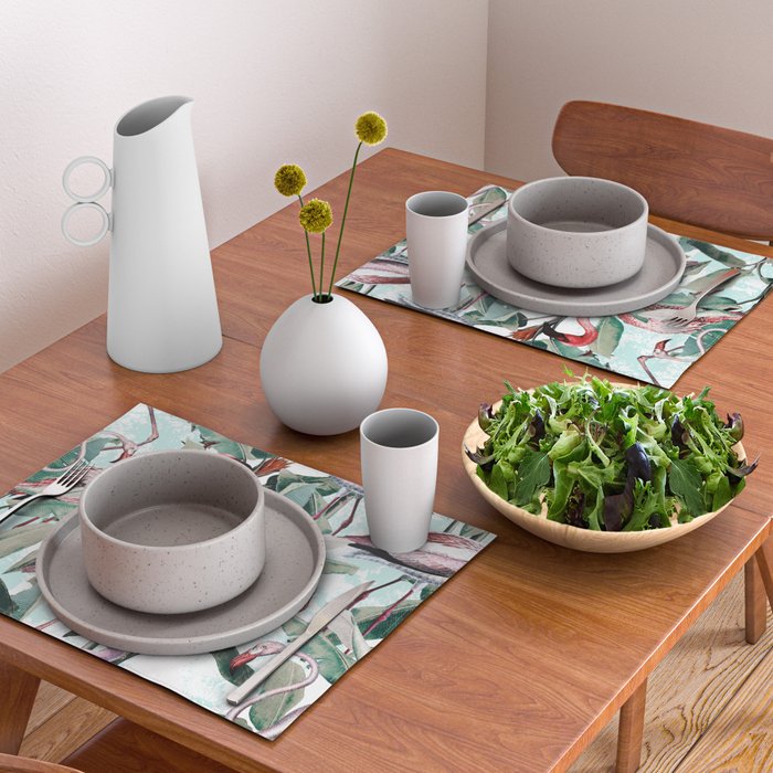 Floral and Flamingo VIII Placemat Gallery Image 2