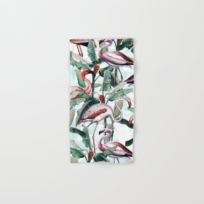 Floral and Flamingo VIII Bath Towel Gallery Image 1