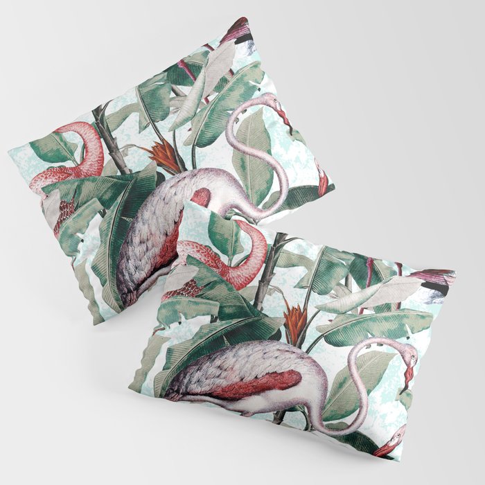 Floral and Flamingo VIII Pillow Sham Gallery Image 3