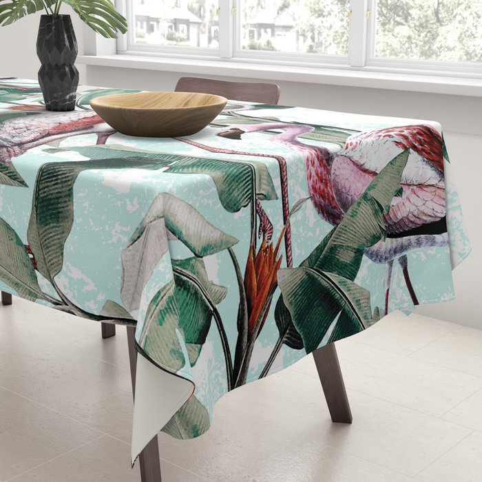 Floral and Flamingo VIII Tablecloth Gallery Image 3