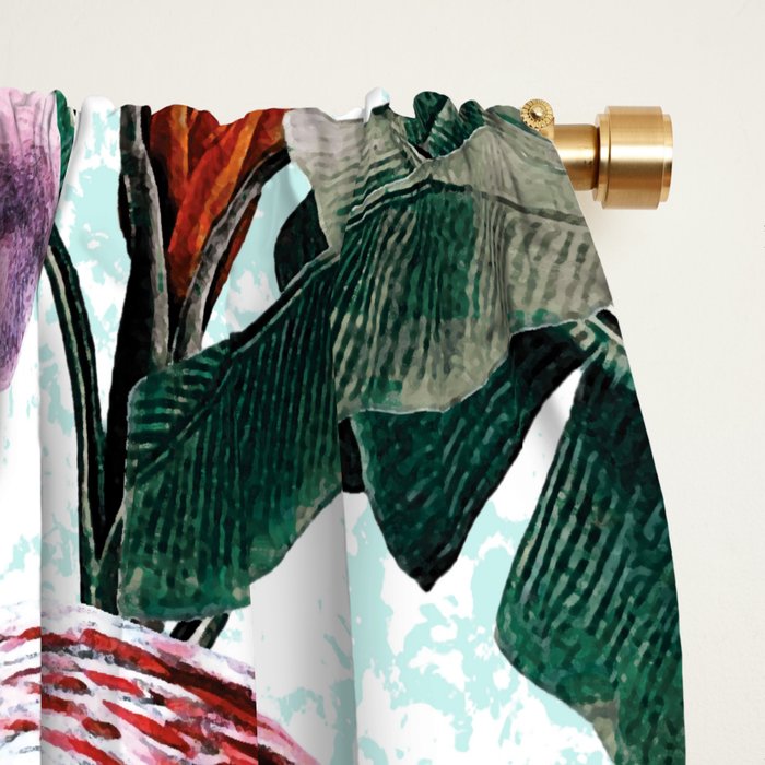 Floral and Flamingo VIII Window Curtain Gallery Image 2