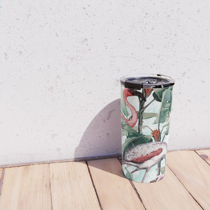 Floral and Flamingo VIII Travel Mug Gallery Image 4