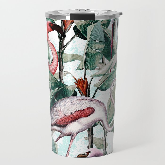 Floral and Flamingo VIII Travel Mug Gallery Image 1