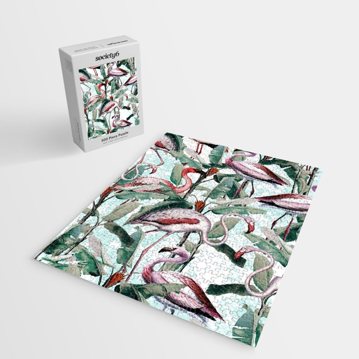 Floral and Flamingo VIII Jigsaw Puzzle Gallery Image 2