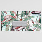 Floral and Flamingo VIII Desk Mat Gallery Image 1