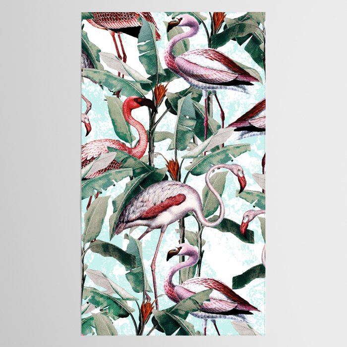 Floral and Flamingo VIII Tablecloth Gallery Image 2