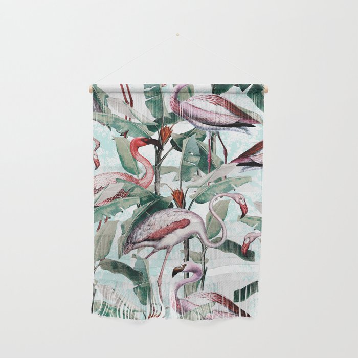 Floral and Flamingo VIII Wall Hanging Gallery Image 1