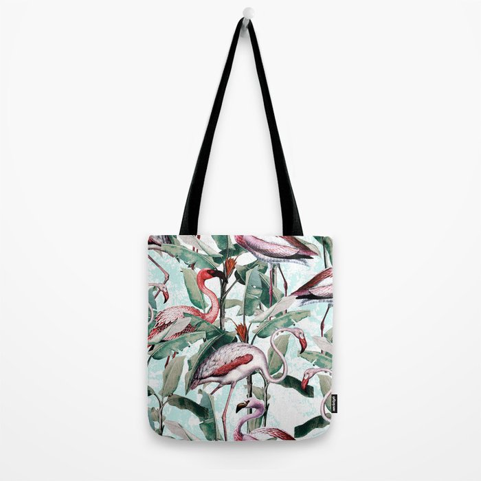 Floral and Flamingo VIII Tote Bag Gallery Image 2