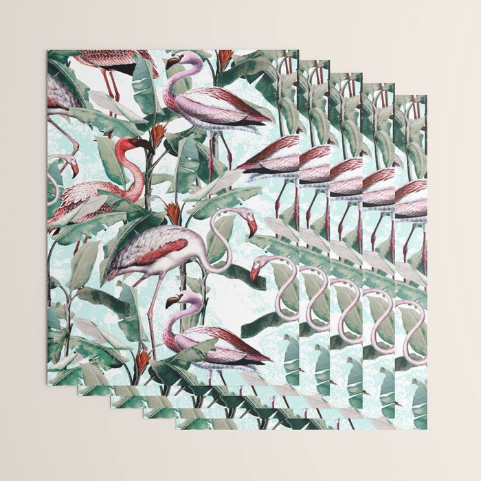 Floral and Flamingo VIII Wrapping Paper Gallery Image 3