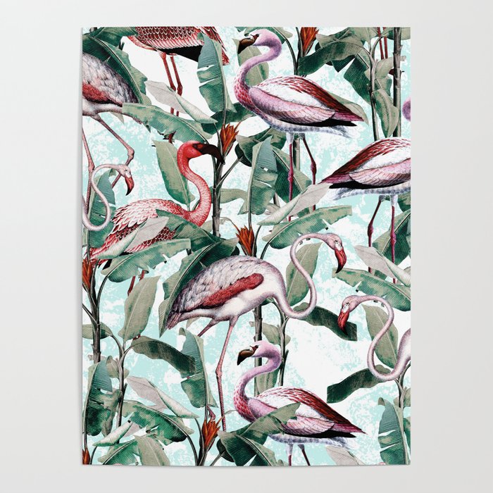 Floral and Flamingo VIII Poster Gallery Image 4