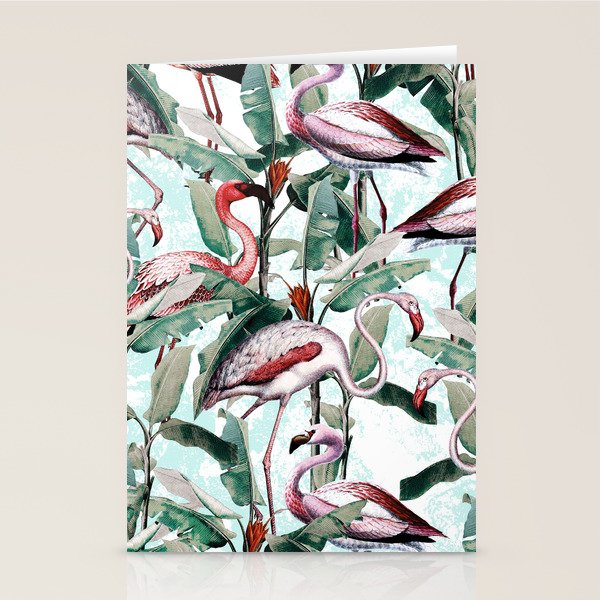 Floral and Flamingo VIII Stationery Card Gallery Image 2