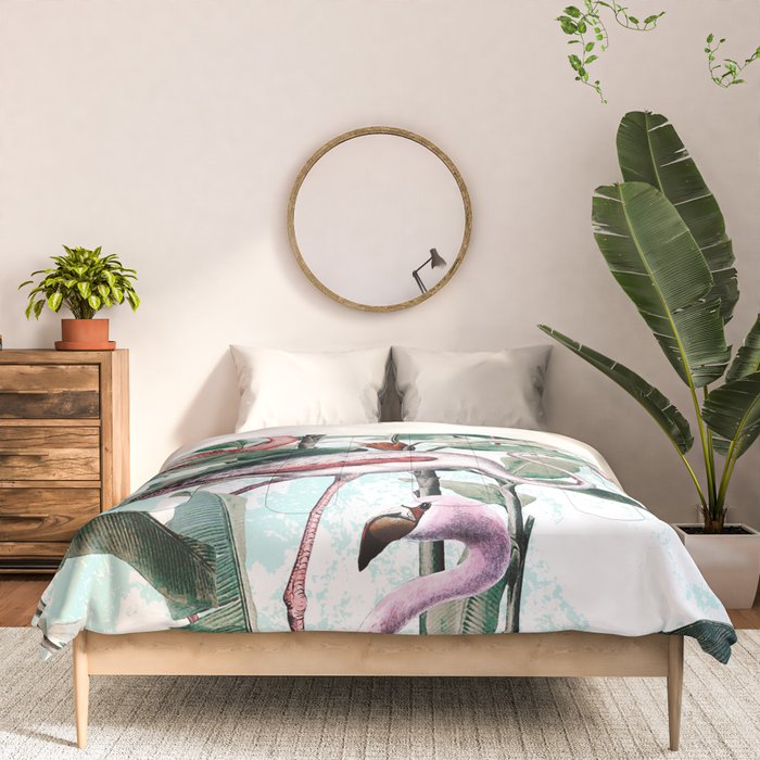 Floral and Flamingo VIII Comforter Gallery Image 3
