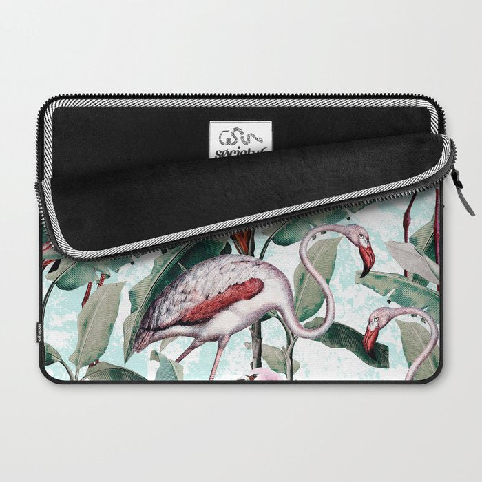 Floral and Flamingo VIII Laptop Sleeve Gallery Image 2