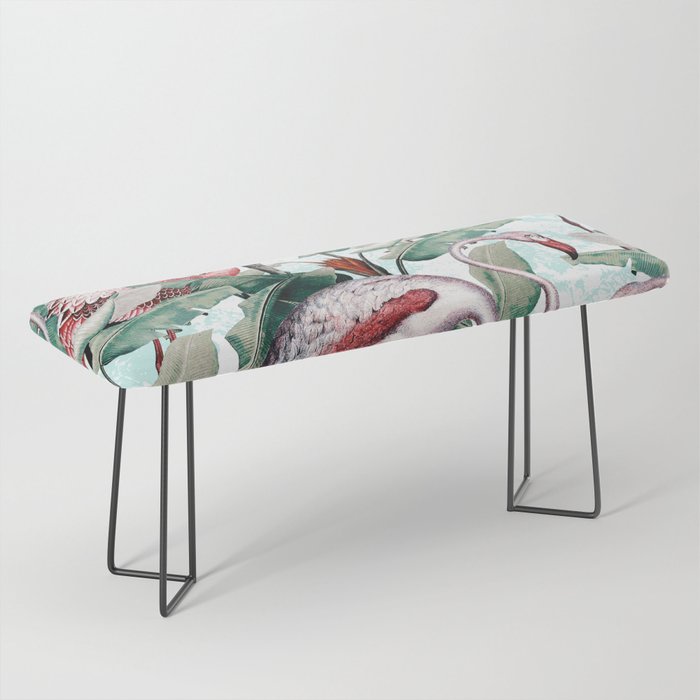 Floral and Flamingo VIII Bench Gallery Image 1