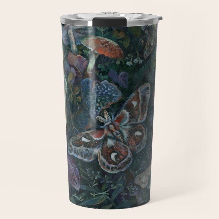 Atlas Moth  Mushroom Night Travel Mug Gallery Image 1