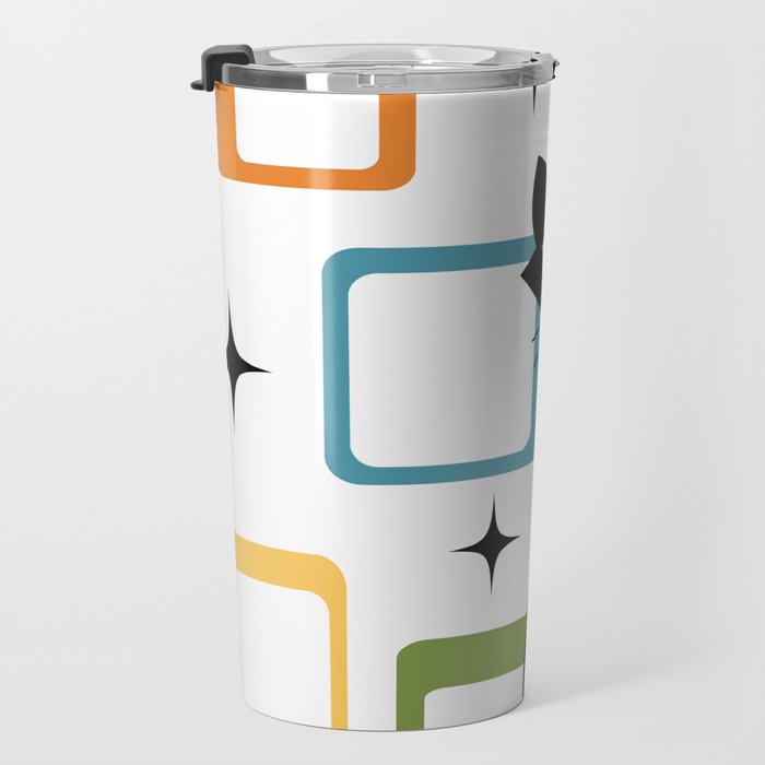 Mid Century black cat Travel Mug Gallery Image 3