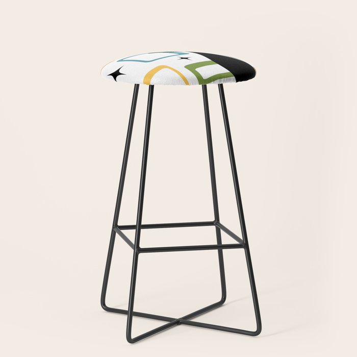 Mid Century black cat Stool Gallery Image 1