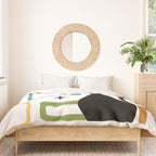 Mid Century black cat Duvet Cover Gallery Image 3