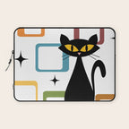 Mid Century black cat Laptop Sleeve Gallery Image 1